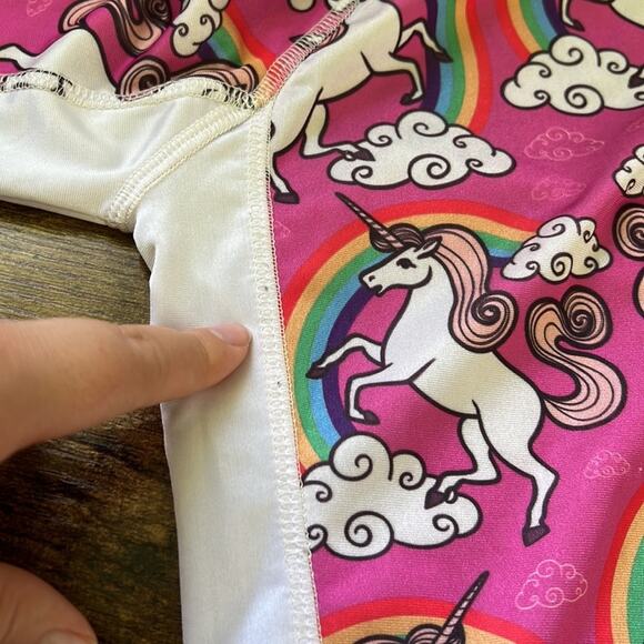 5 for $20 Oxstar 6-7Y Pink Long Sleeve Unicorn Dri-Fit Style Tee - Picture 9 of 9